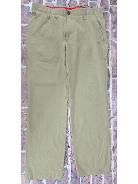 Under Armour Mens Loose Fit Khaki Pants Size 36x30 Stretch Lightweight Casual